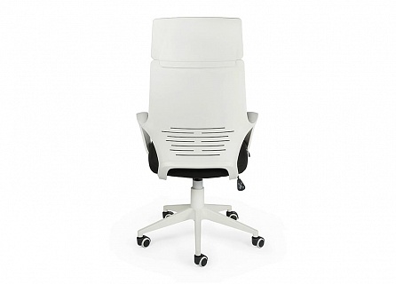 Фото Кресло компьютерное IQ WHITE | АЙКЬЮ, белый пластик, топ-ган, ткань 9