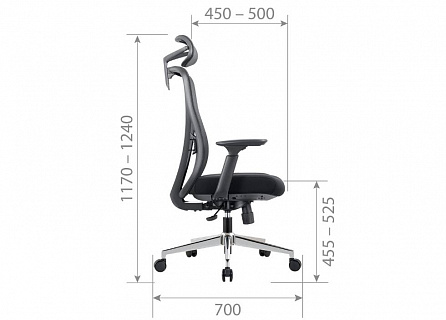 Фото Кресло компьютерное CHAIRMAN CH585, синхромеханизм, sipro, 3D подлокотники, полиэстер 5