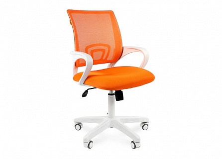 Фото Кресло офисное CHAIRMAN 696 WHITE, топ-ган, белый пластик, сетка/ткань () 4