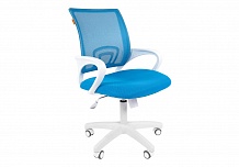 Фото Кресло офисное CHAIRMAN 696 WHITE, топ-ган, белый пластик, сетка/ткань ()