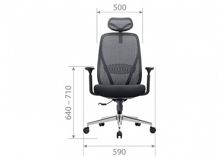 Фото Кресло компьютерное CHAIRMAN CH585, синхромеханизм, sipro, 3D подлокотники, полиэстер 4
